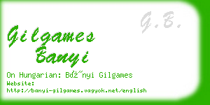 gilgames banyi business card